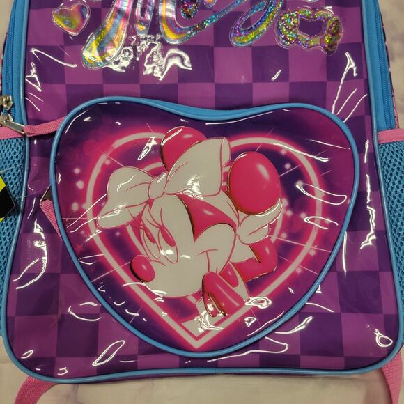 Disney Minnie Mouse Heart Light Up Backpack - Picture 3 of 4